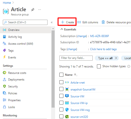 How To Create Azure Virtual Machine Using A Snapshot